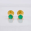 Topos Cuatro Garras Esmeralda 24pts 0.6g / 3.6mm Oro Amarillo 18K