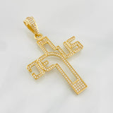 Dije Cruz Jesus 6.5g / 5.5cm Oro Amarillo 18K