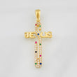 Dije Cruz Jesus 2.5g / 3.8cm Oro Amarillo 18K