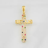 Dije Cruz Jesus 2.5g / 3.8cm Oro Amarillo 18K