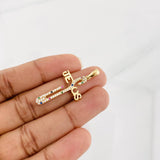 Dije Cruz Jesus 2.5g / 3.8cm Oro Amarillo 18K