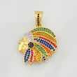 Dije Indio 6g / 3cm Dos Oros Amarillo Blanco 18K