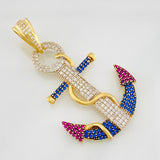 Dije Ancla 6.5g / 5cm Tres Oros 18K