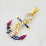 Dije Ancla 6.5g / 5cm Tres Oros 18K