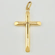 Dije Cruz Puntas Planas 1.8gr / 4.6cm / Oro Amarillo 18K