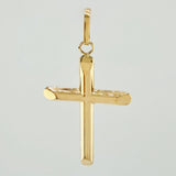 Dije Cruz Puntas Planas 1.7gr / 4.6cm / Oro Amarillo 18K