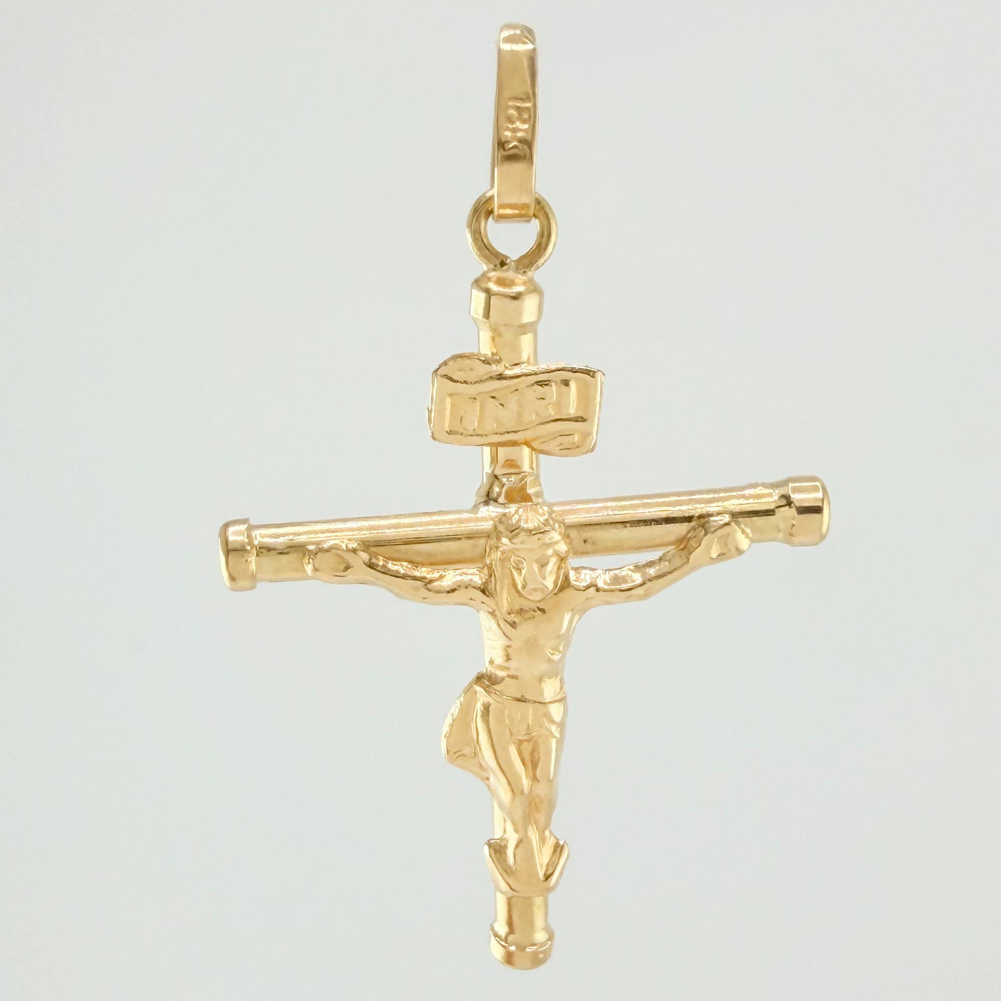 Dije Cristo Cruz 1.25gr / 3.3cm / Oro Amarillo 18K ©