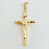 Dije Cristo Cruz 1.4gr / 4cm / Oro Amarillo 18K *