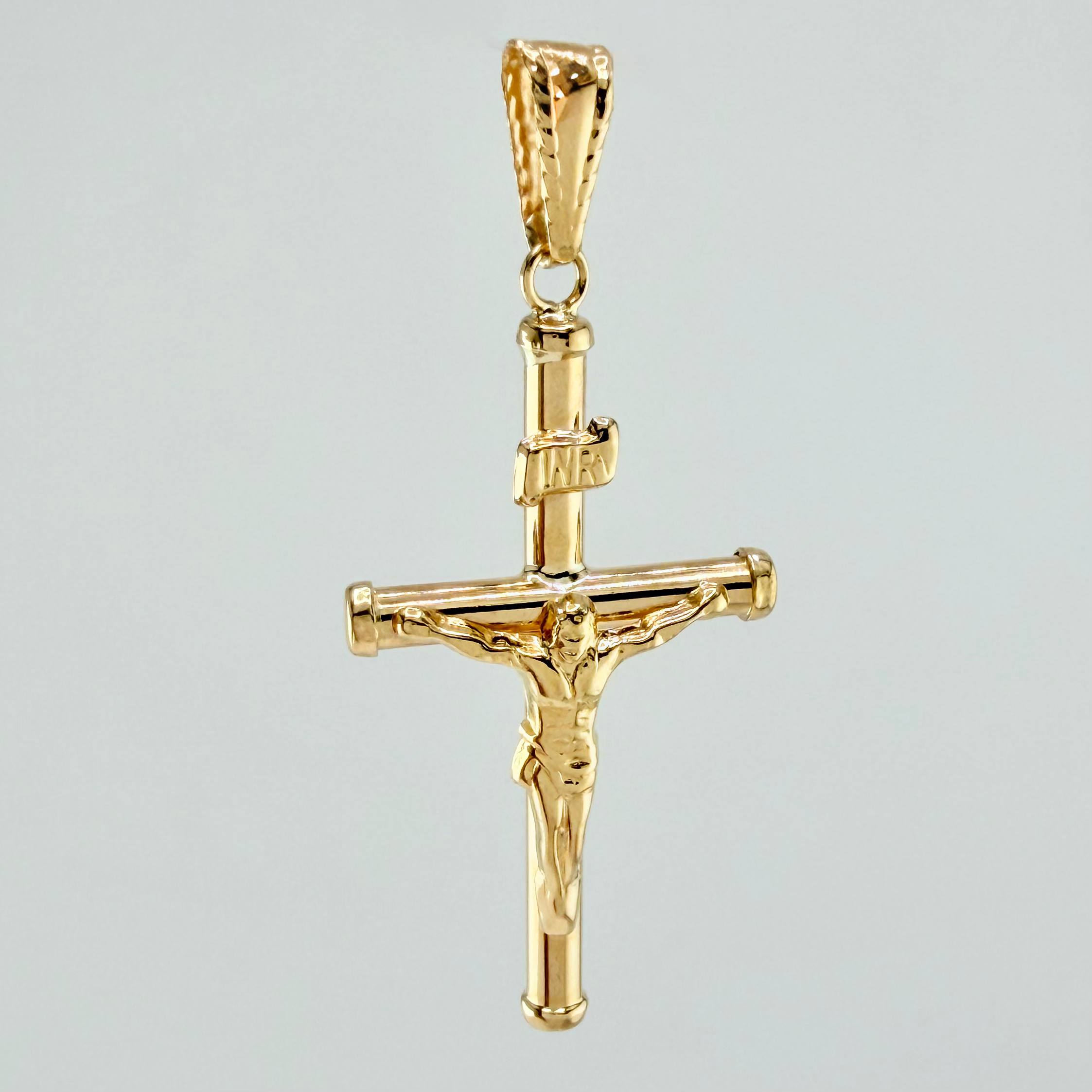 Dije Cristo Cruz 1.35gr / 4cm / Oro Amarillo 18K