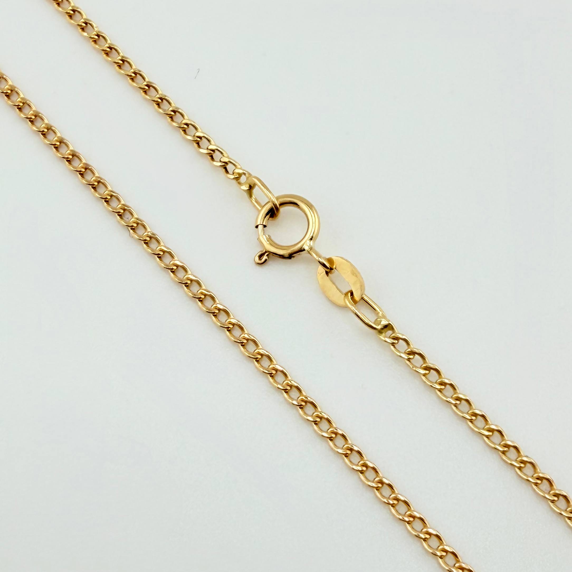 Cadena Mini Cubana 1.5gr / 60cm / 1.5mm Oro Amarillo +1 18K *