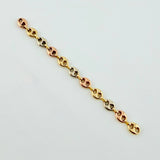 Herraje Retazo GC 11 Eslabones 1.65gr / 8.9cm / 5.4mm Tres Oros 18K