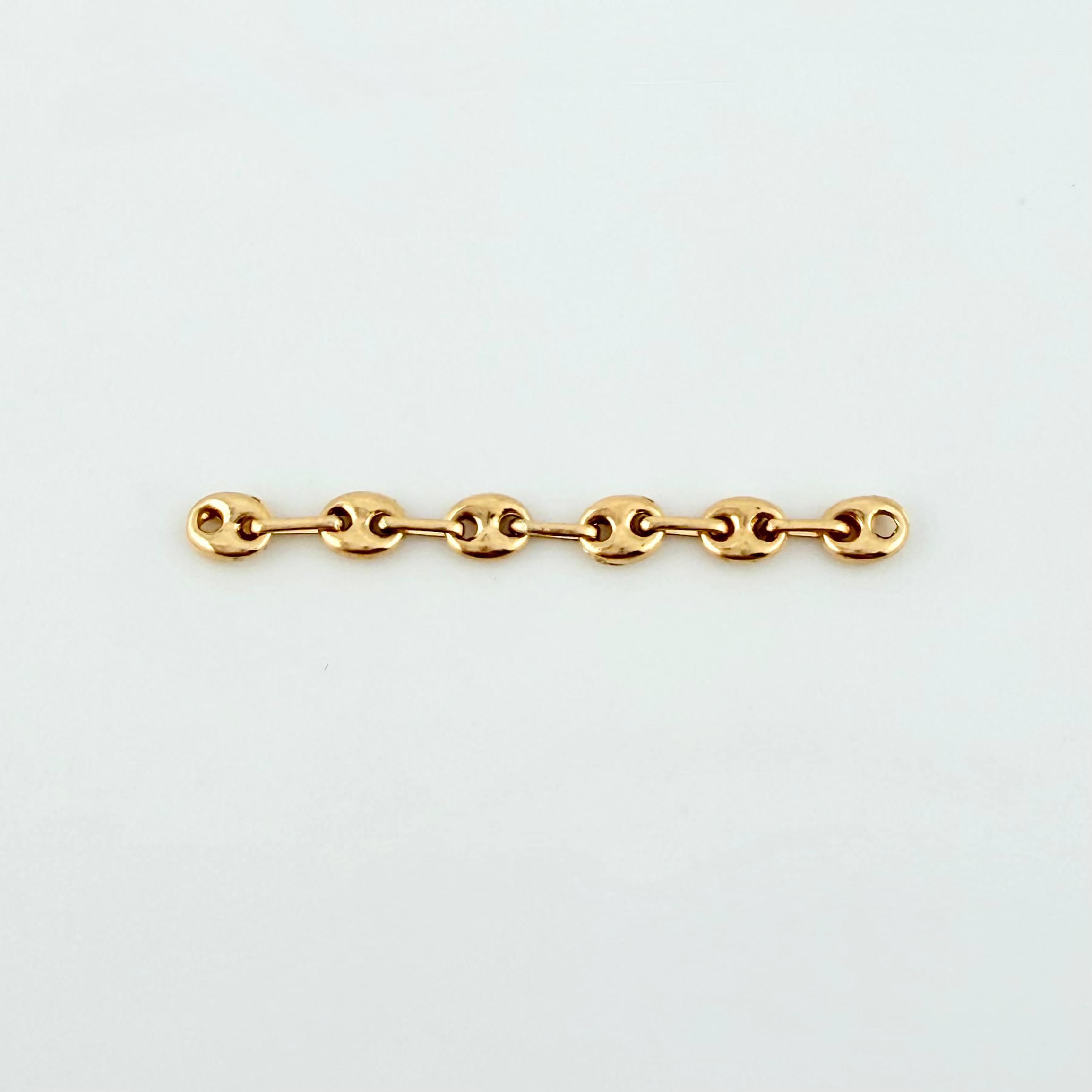 Herraje Retazo GC 6 Eslabones 0.4gr / 3.8cm / 3.3mm Oro Amarillo 18K