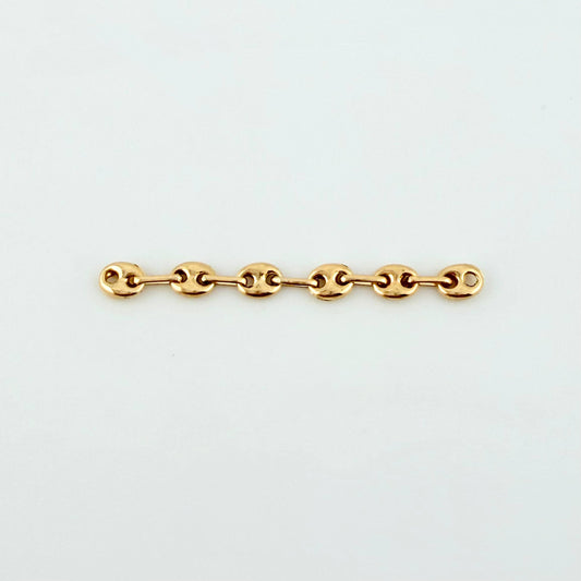Herraje Retazo GC 6 Eslabones 0.4gr / 3.8cm / 3.3mm Oro Amarillo 18K