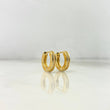 Candongas Rusticas 3.8gr / 1.3cm / Carril Unico Circones Blancos Oro Amarillo