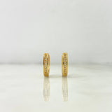 Candongas Rusticas 3.8gr / 1.3cm / Carril Unico Circones Blancos Oro Amarillo