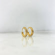 Candongas Tornillos 3.4gr / 1.5cm / Carril Unico Circones Blancos Oro Amarillo