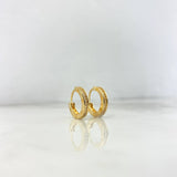 Candongas Tornillos 3.35gr / 1.5cm / Carril Unico Circones Blancos Oro Amarillo ©