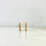 Candongas Tornillos 3.35gr / 1.5cm / Carril Unico Circones Blancos Oro Amarillo ©