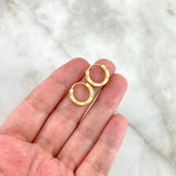 Candongas Tornillos 3.35gr / 1.5cm / Carril Unico Circones Blancos Oro Amarillo ©