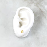 Topos Cuadrado Diamantado 0.5gr / Oro Amarillo *