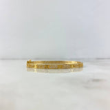 Pulso Aro Tornillo 10gr / 17cm / 4mm Circones Blancos Oro Amarillo ©