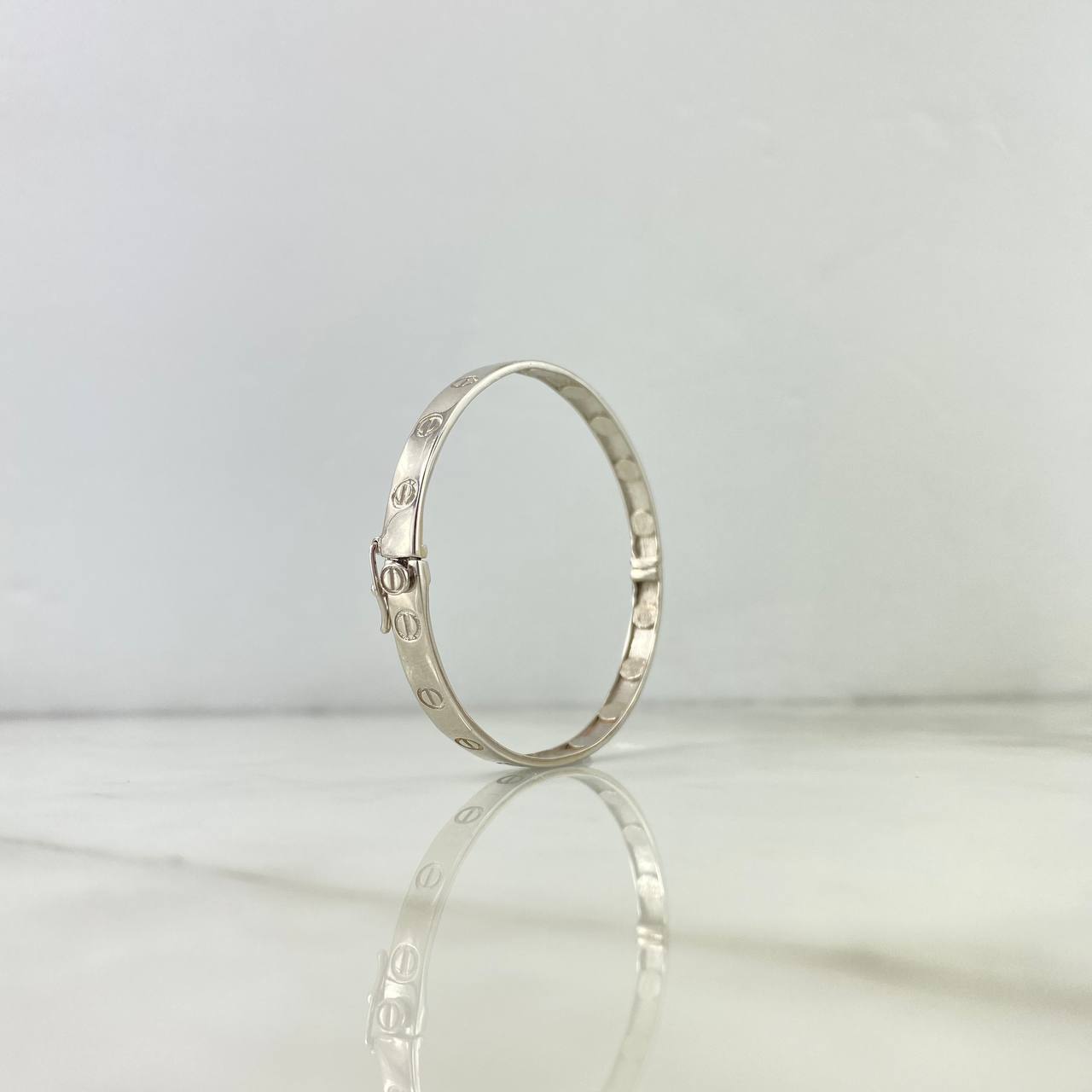 Pulso Aro Tornillo 9gr / 17cm / Oro Blanco *