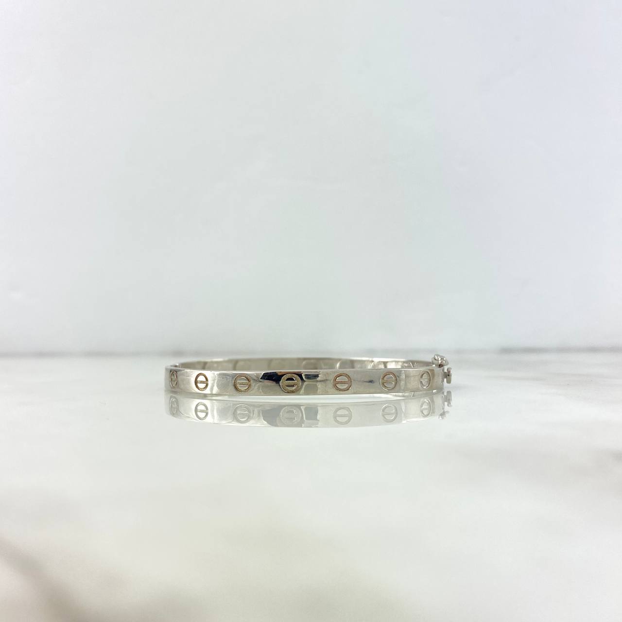 Pulso Aro Tornillo 9gr / 17cm / Oro Blanco *