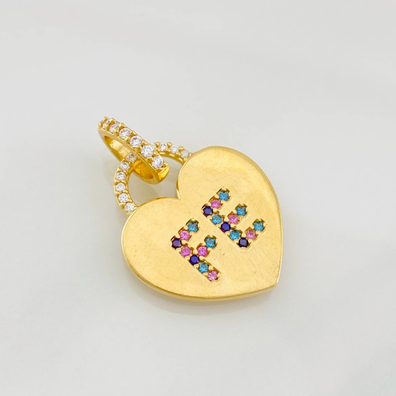 Dije Corazon Fe 2.4g / 2.5cm Oro Amarillo 18K