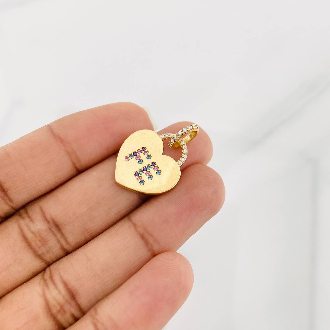 Dije Corazon Fe 2.4g / 2.5cm Oro Amarillo 18K