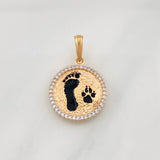 Dije Huellas 3.15g / 2.5cm Oro Rosa 18K