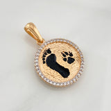 Dije Huellas 3.15g / 2.5cm Oro Rosa 18K