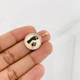 Dije Huellas 3.15g / 2.5cm Oro Rosa 18K