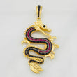 Dije Dragon 10.35g / 6cm Dos Oros Amarillo Negro 18K