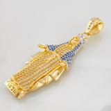 Dije Virgen Milagrosa 7.6g / 5cm Dos Oros Amarillo Blanco 18K