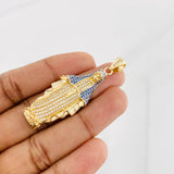 Dije Virgen Milagrosa 7.6g / 5cm Dos Oros Amarillo Blanco 18K