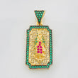 Dije Virgen de Guadalupe 3.6g / 3cm Dos Oros Negro Amarillo 18K