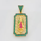 Dije Virgen de Guadalupe 3.6g / 3cm Dos Oros Negro Amarillo 18K