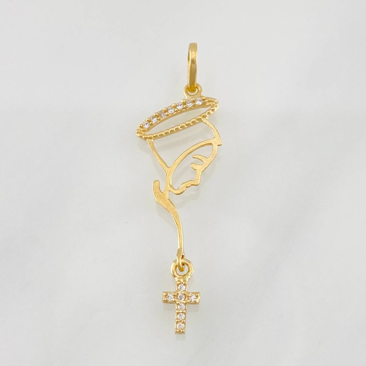 Dije Silueta Virgen Maria 0.75g / 3.5cm Oro Amarillo 18K