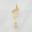 Dije Silueta Virgen Maria 0.75g / 3.5cm Oro Amarillo 18K