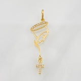 Dije Silueta Virgen Maria 0.75g / 3.5cm Oro Amarillo 18K
