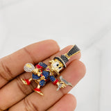 Dije Pato Bolsa de Dinero 10.95g / 4.2cm Tres Oros 18K