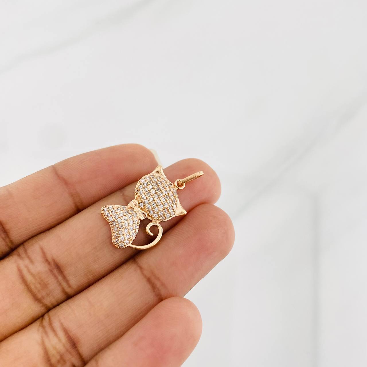 Dije Gato 2.25g / 2.5cm Oro Rosa 18K