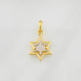 Dije Estrellas 1.45g / 2.2cm Dos Oros Amarillo Blanco 18K
