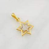 Dije Estrellas 1.45g / 2.2cm Dos Oros Amarillo Blanco 18K