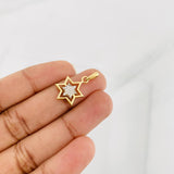 Dije Estrellas 1.45g / 2.2cm Dos Oros Amarillo Blanco 18K