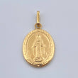 Dije Maria Milagrosa 0.85gr / 2.5cm / Oro Amarillo 18K $