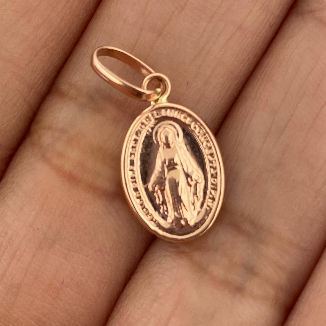 Dije Virgen Milagrosa 0.75gr / 2.3cm / Oro Rosa 18K $