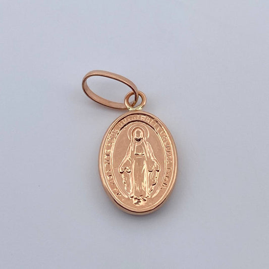 Dije Virgen Milagrosa 0.75gr / 2.3cm / Oro Rosa 18K $