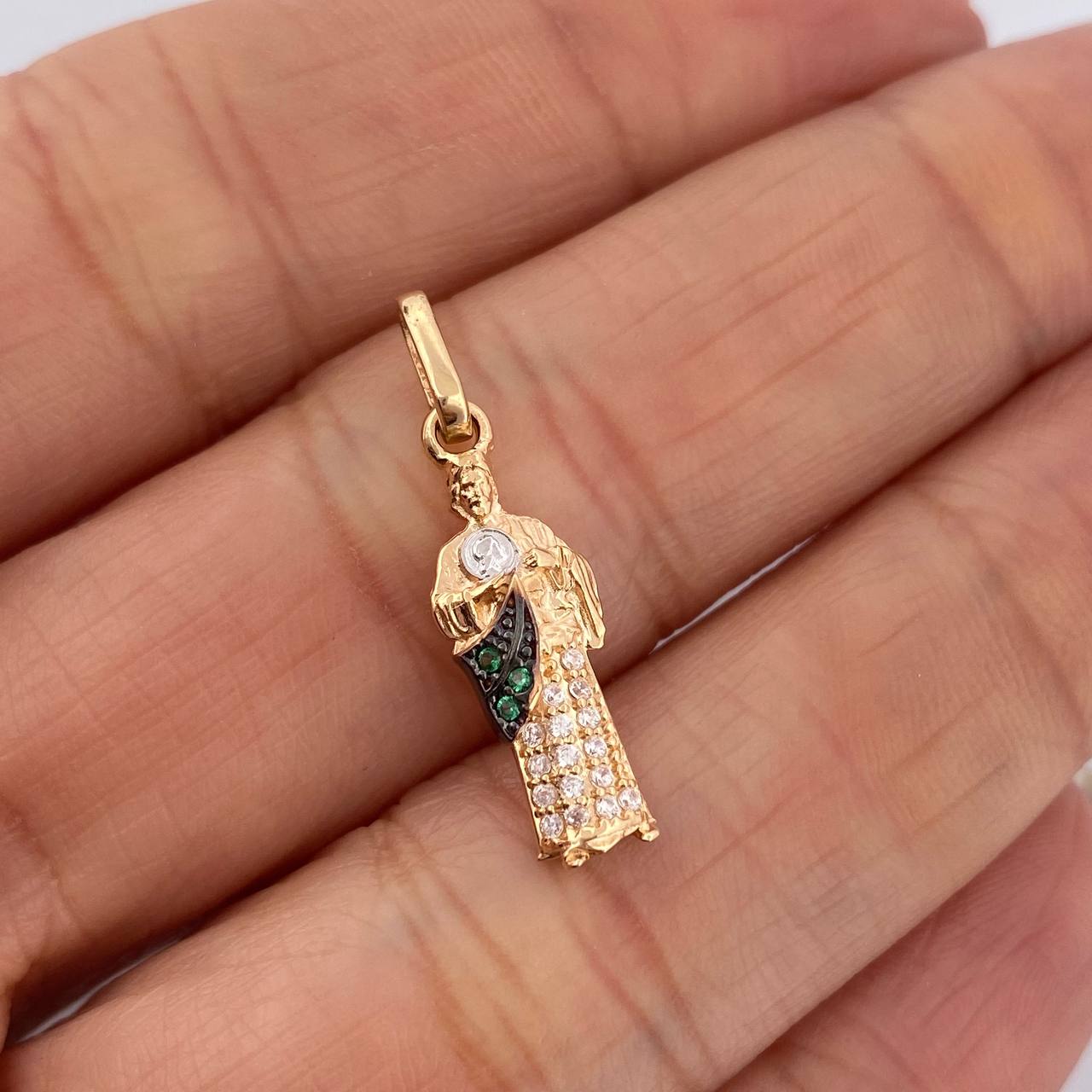 Dije San Judas Tadeo 1.15gr / 2.5cm / Tres Oros 18K $