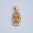 Dije Rostro Perro 2.5gr / 2.5cm / Oro Amarillo 18K $